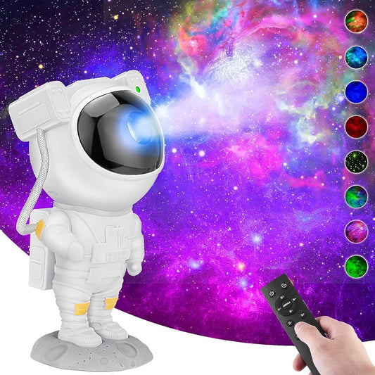 Elevate your space with Astronaut Star Projector: 360° galaxy projection, timer, remote control. Ideal for gaming rooms, home theaters – a celestial gift for all ages
