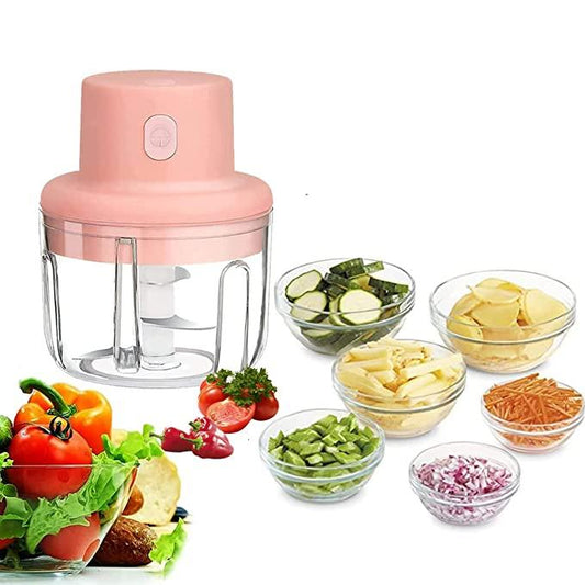 Electric Garlic Chopper, Fits for Cutter Vegetables/Meat Grinder/Garlic Chooper/Fruits Masher/Salad Grinder, Great Kitchen Blender Gadgets(250ML)